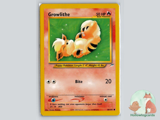 Growlithe (68/105) - Neo Destiny Pokémon Card