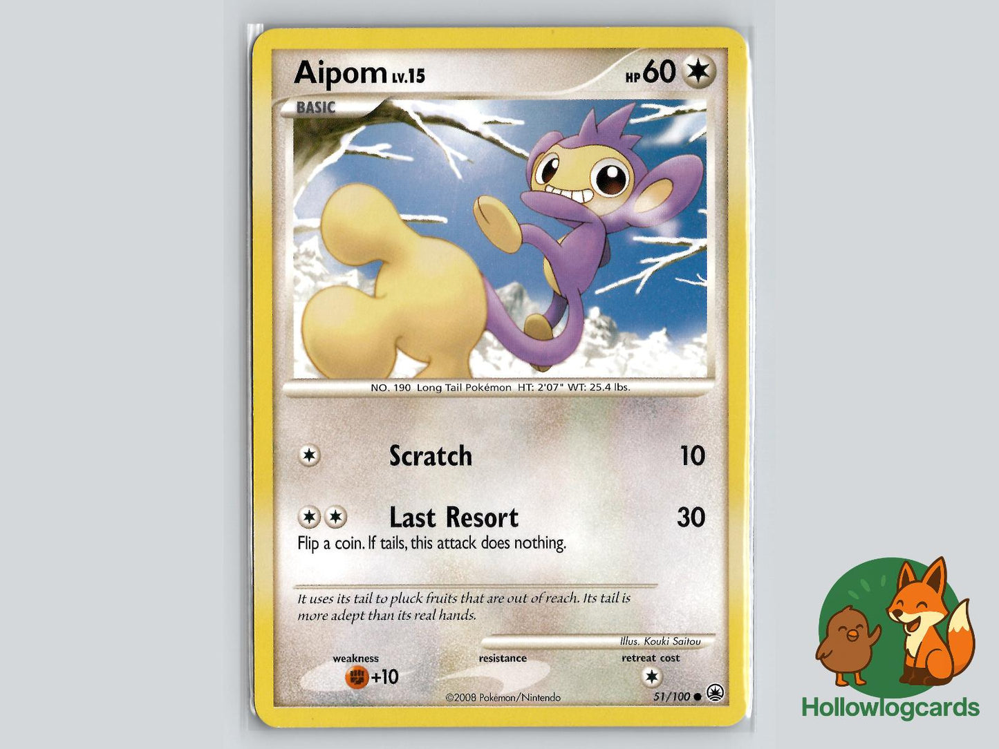 Aipom (51/100) - Majestic Dawn Pokémon Card
