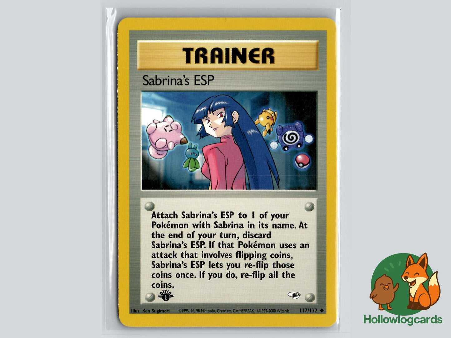 1st Edition Sabrina's ESP (117/132) - Gym Heroes Pokémon Card