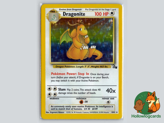 Dragonite (4/62) - Fossil Pokémon Card