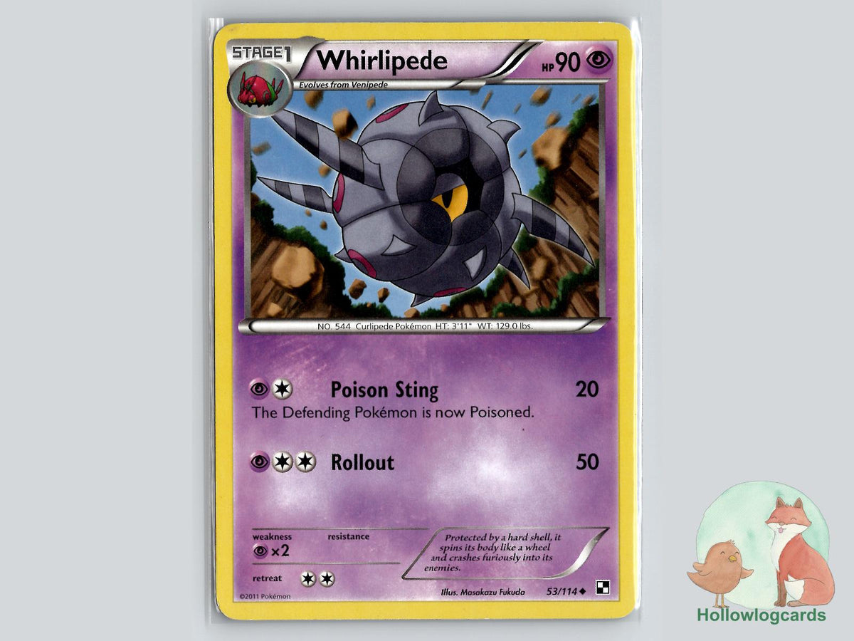 Whirlipede (53/114) - Black & White Pokémon Card