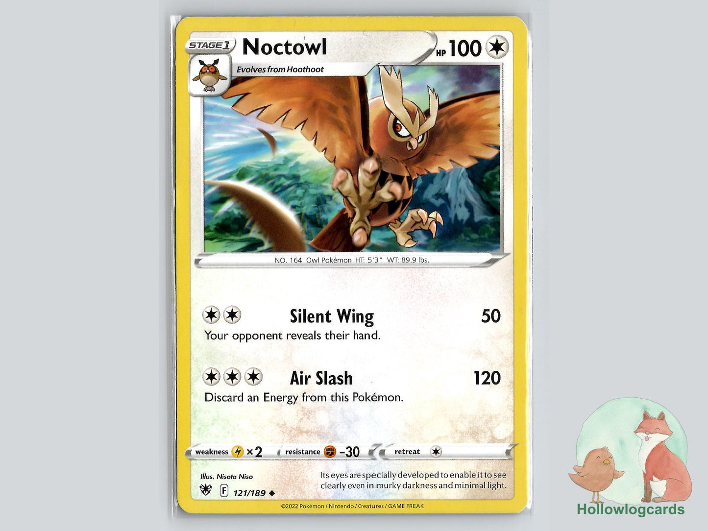Noctowl (121/189) - Astral Radiance Pokémon Card