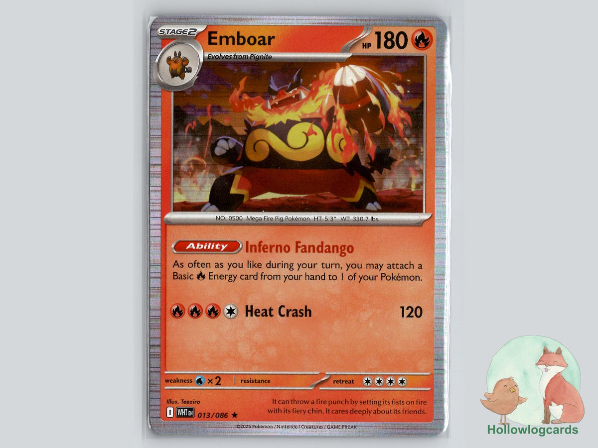 Emboar (013/086) - White Flare Pokémon Card