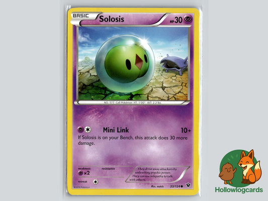 Solosis (33/124) - Fates Collide Pokémon Card