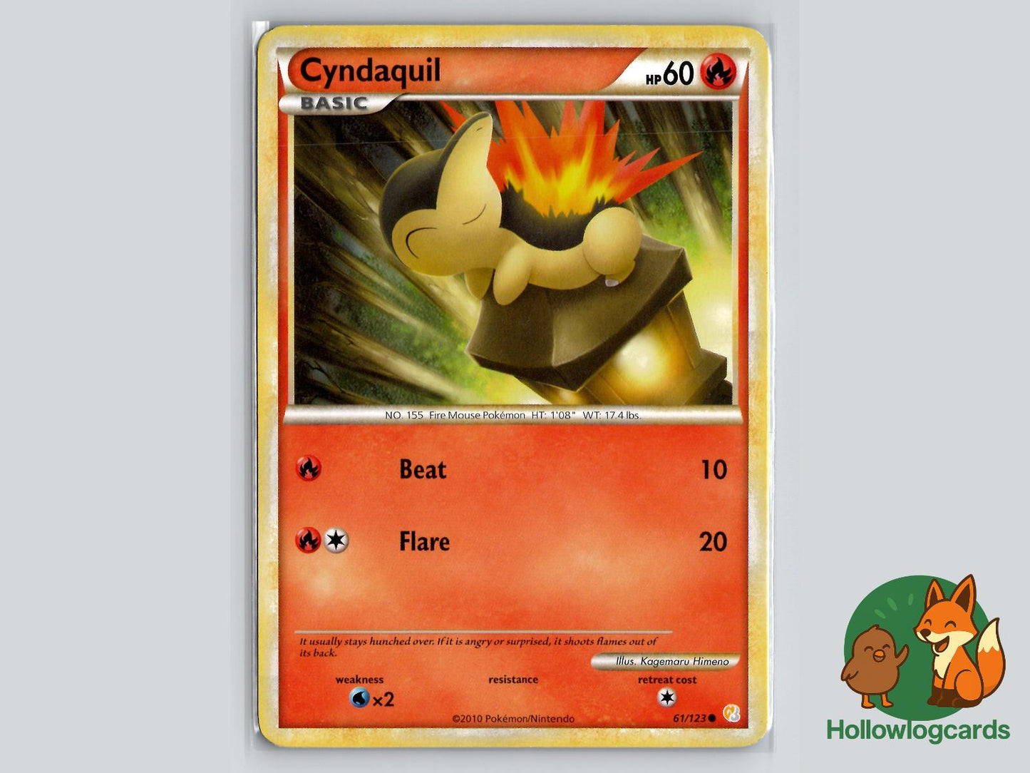 Cyndaquil (61/123) - HeartGold & SoulSilver Pokémon Card