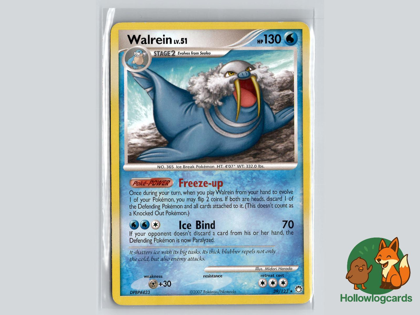 Walrein (39/123) - Mysterious Treasures Pokémon Card