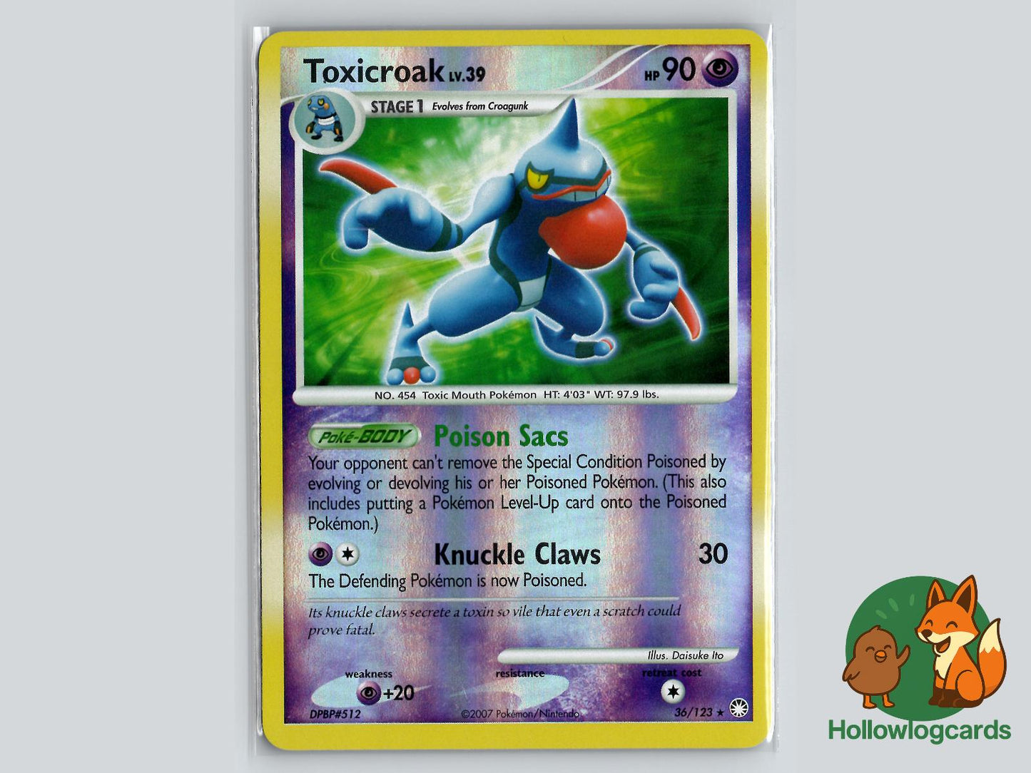 Toxicroak (36/123) - Mysterious Treasures Pokémon Card