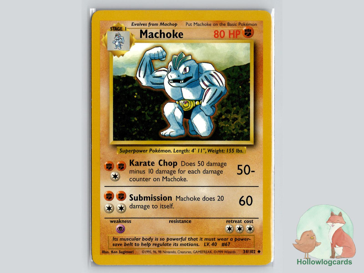 Machoke (34/102) - Base Pokémon Card