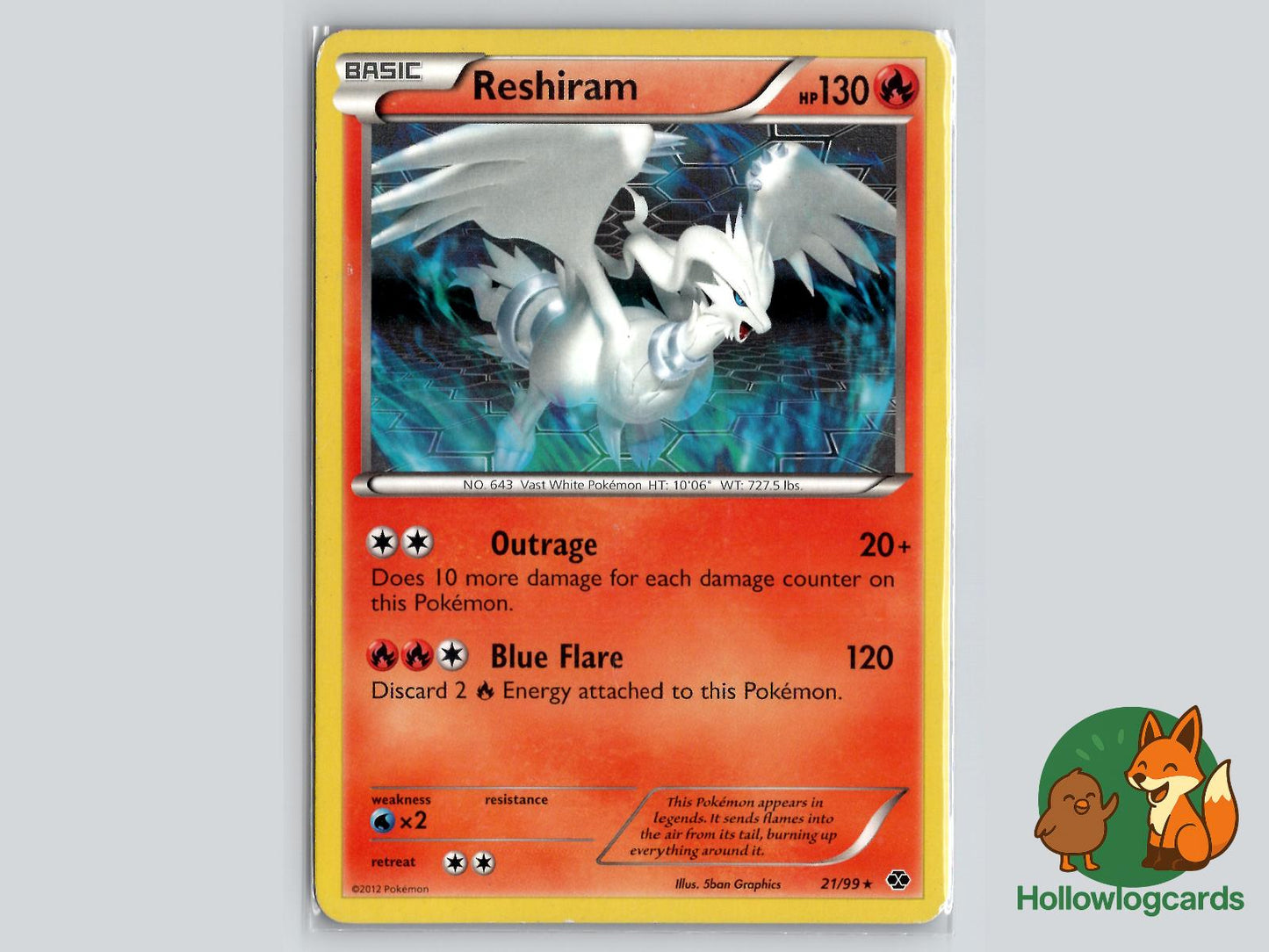 Reshiram (21/99) - Next Destinies Pokémon Card