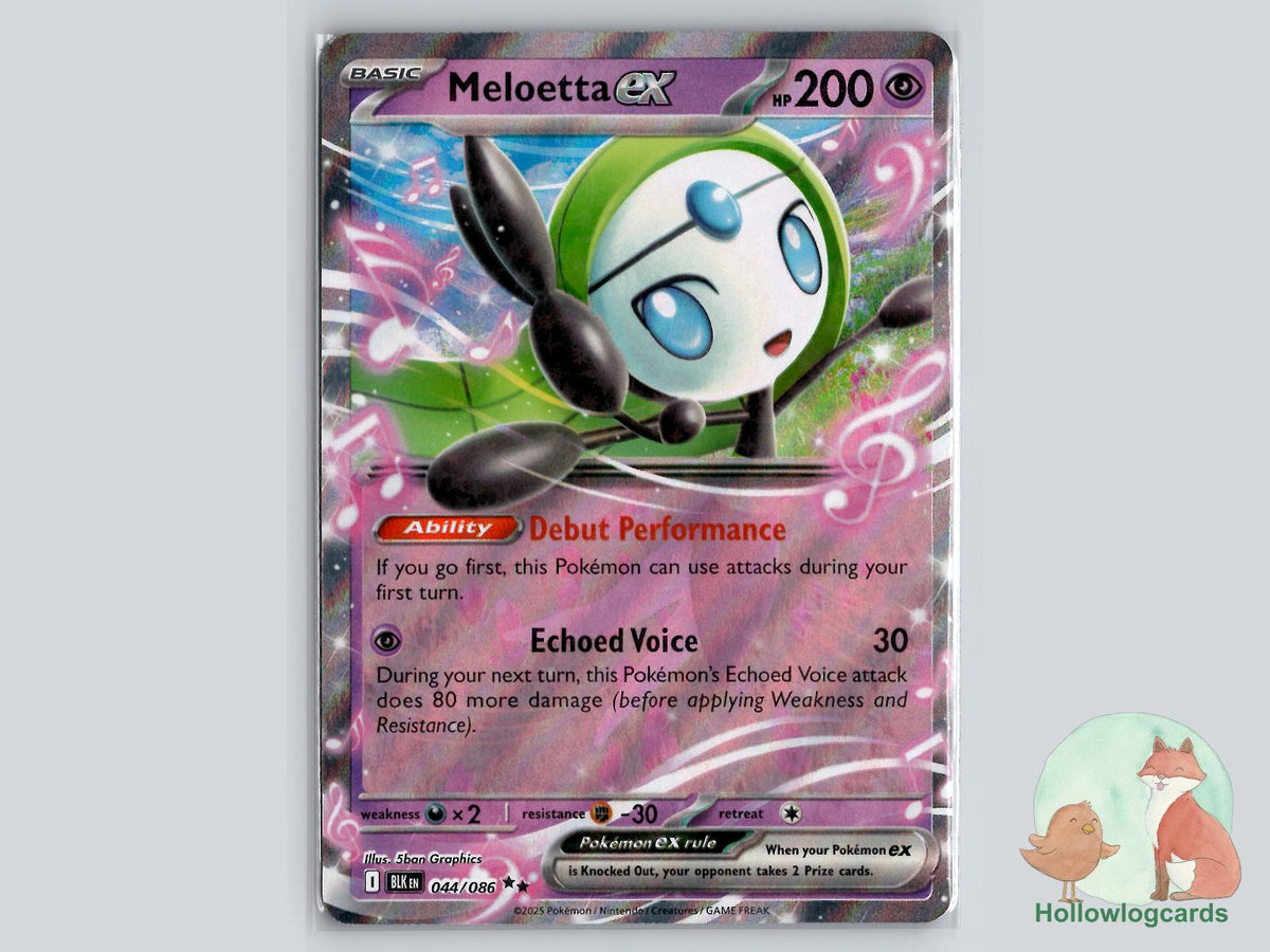 Meloetta ex (044/086) - Black Bolt Pokémon Card