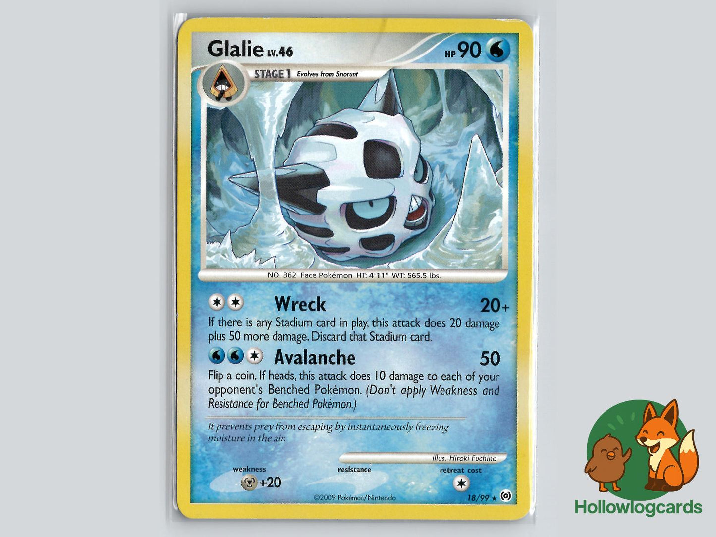 Glalie (18/99) - Arceus Pokémon Card