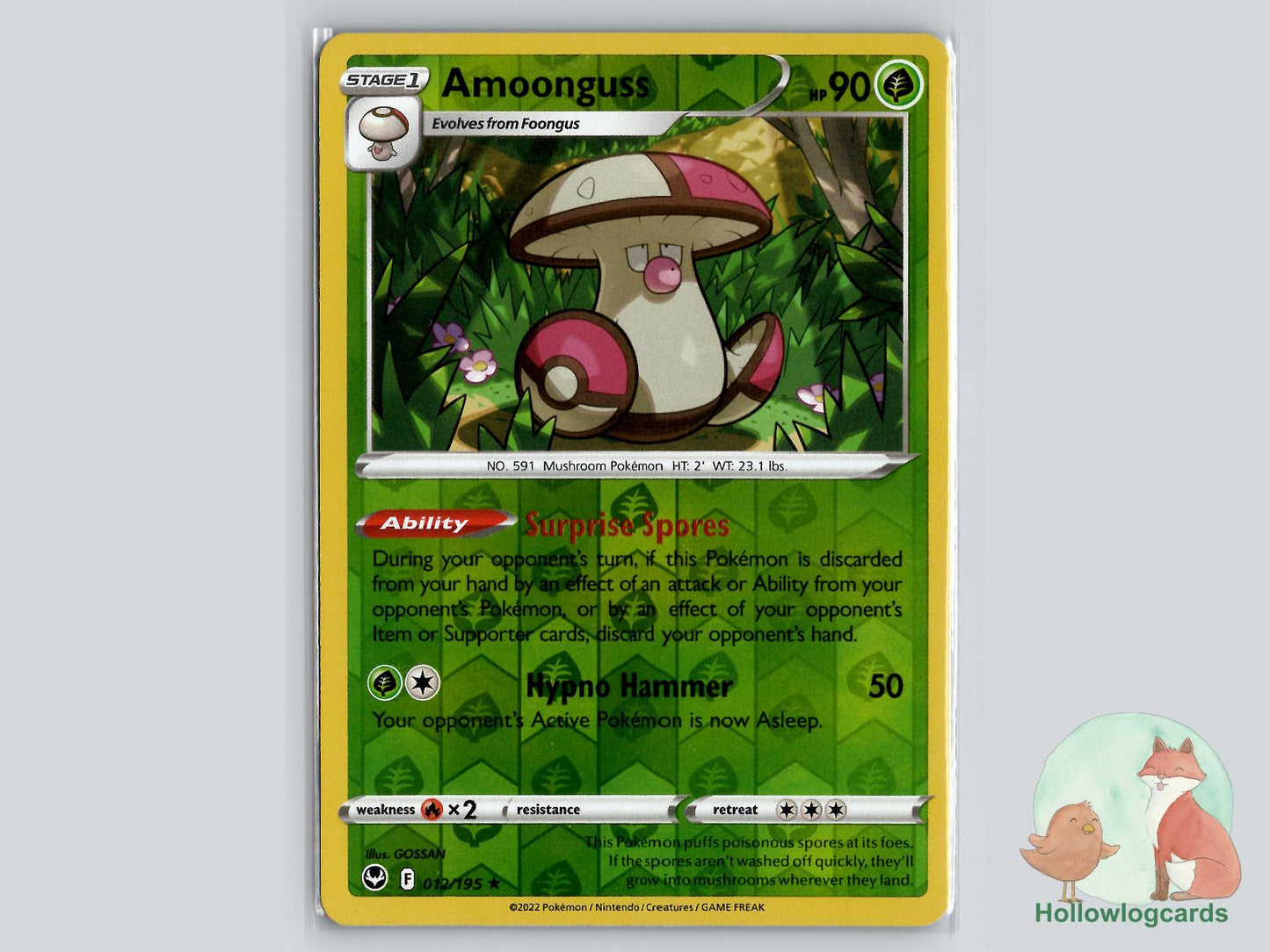 Amoonguss (012/195) - Silver Tempest Pokémon Card