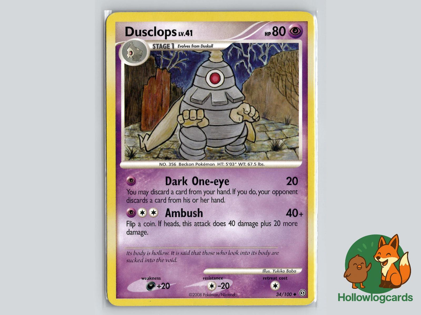 Dusclops (34/100) - Stormfront Pokémon Card