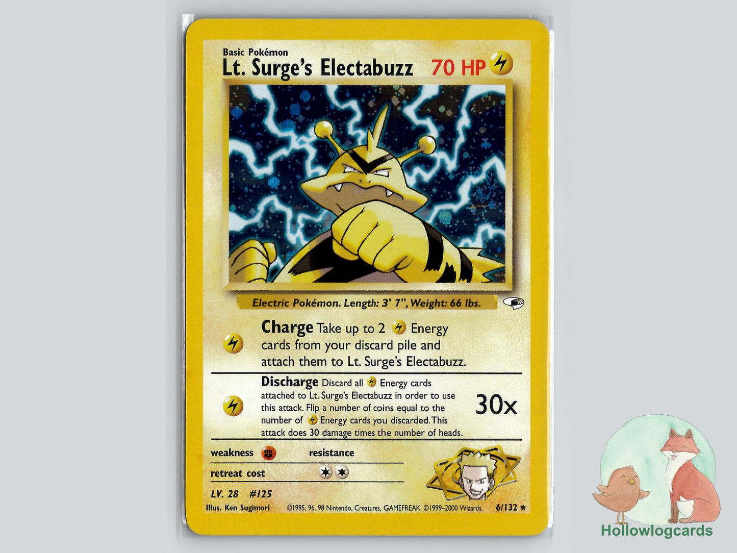 Lt. Surge's Electabuzz (6/132) - Gym Heroes Pokémon Card
