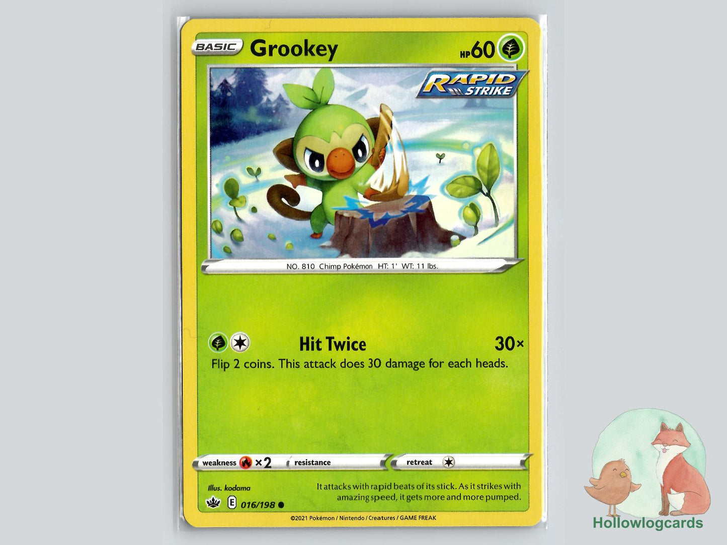 Grookey (016/198) - Chilling Reign Pokémon Card