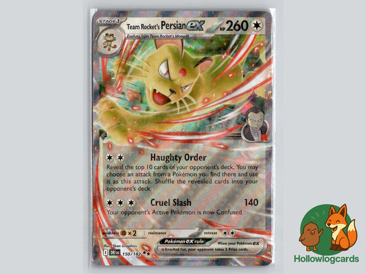 Team Rocket's Persian ex (150/182) - Destined Rivals Pokémon Card
