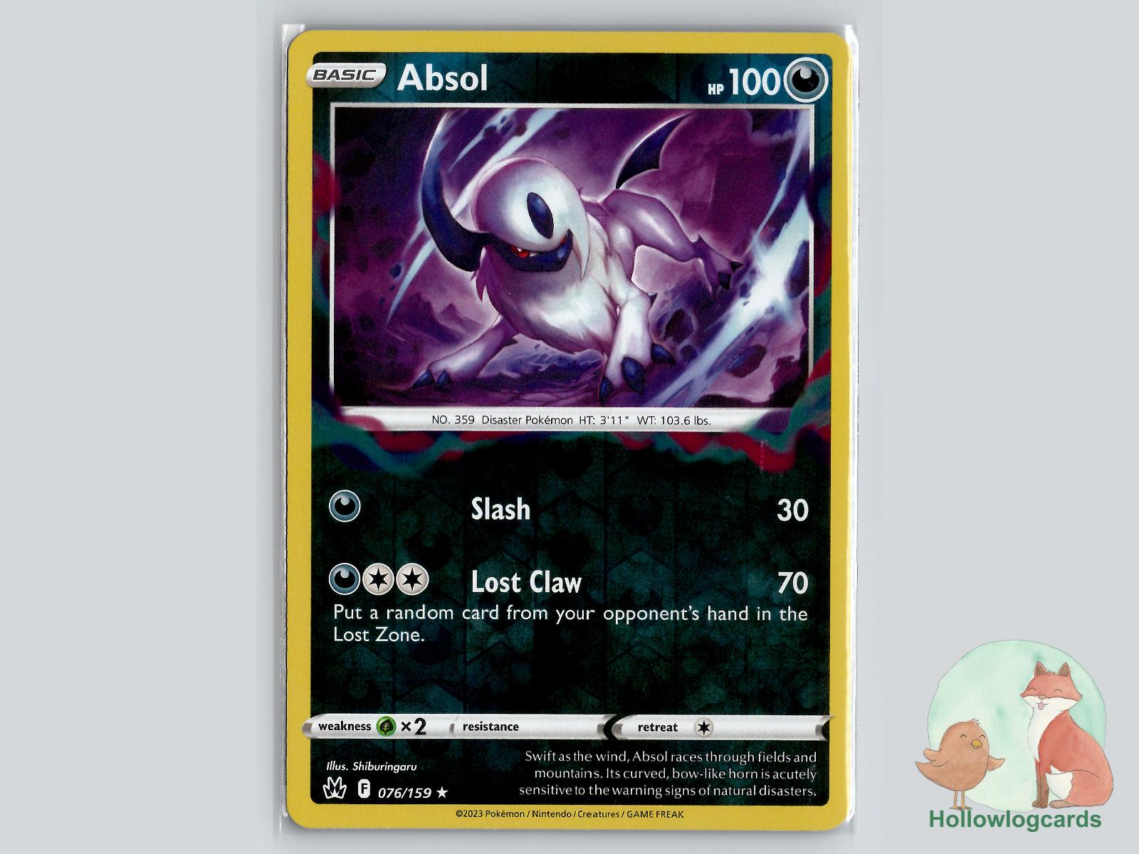 Absol (076/159) - Crown Zenith Pokémon Card
