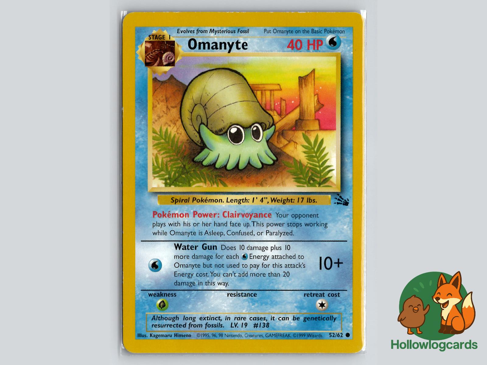 Omanyte (52/62) - Fossil Pokémon Card