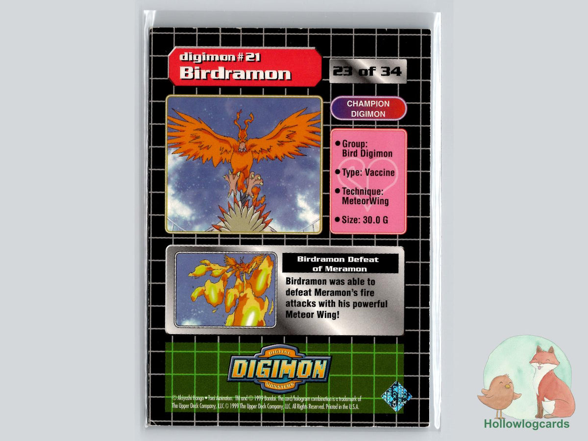 Birdramon #21 (23/34) Exclusive Preview Stamped - 1999 Upper Deck Digimon