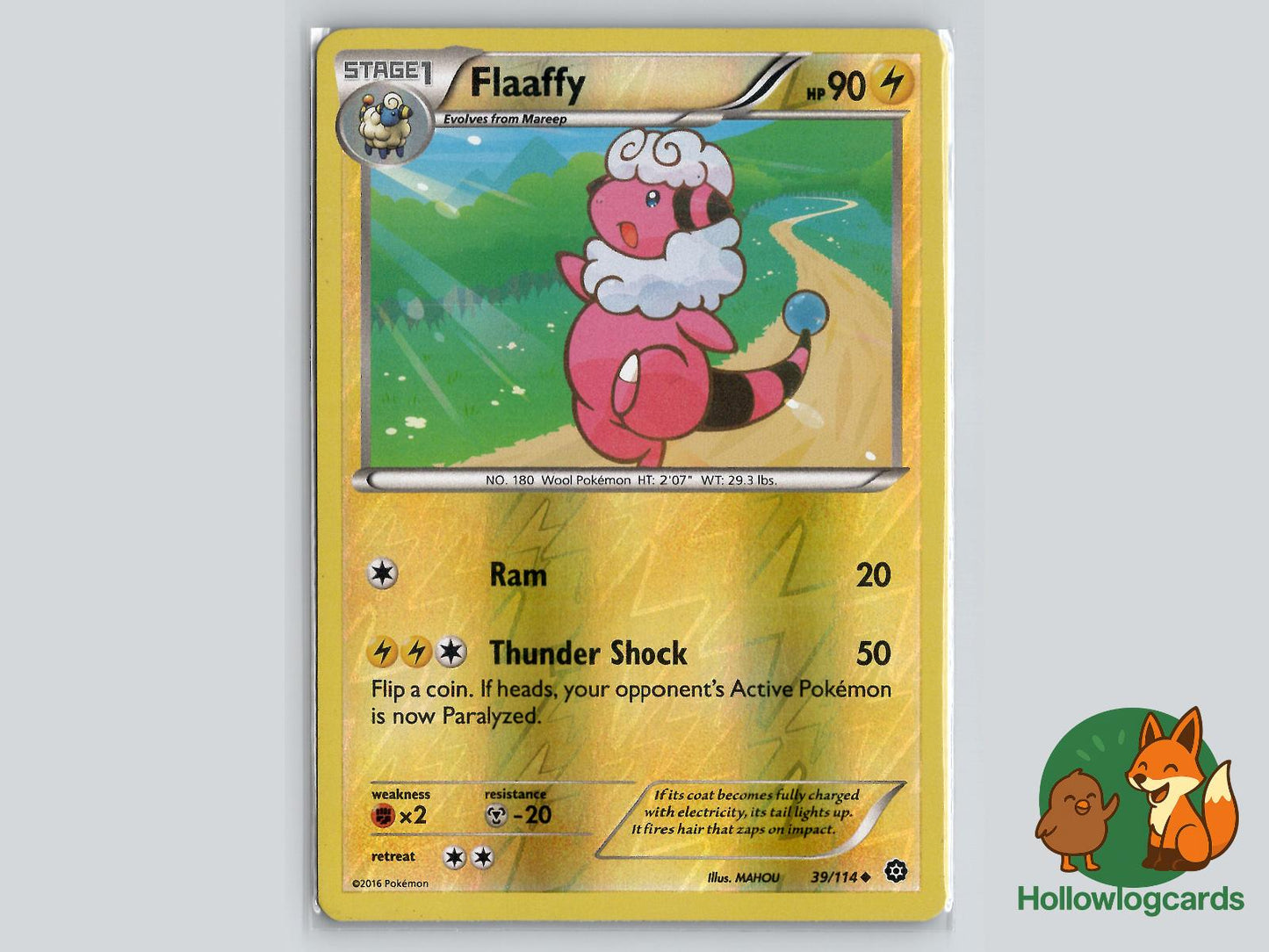 Flaaffy (39/114) - Steam Siege Pokémon Card