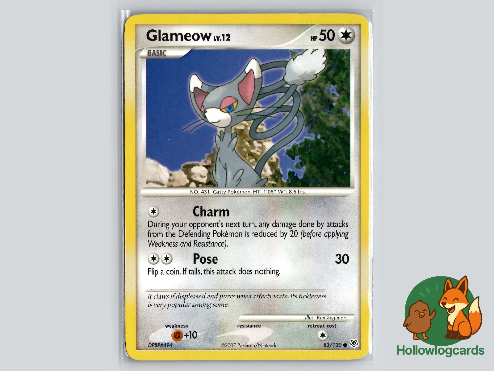 Glameow (83/130) - Diamond & Pearl Pokémon Card