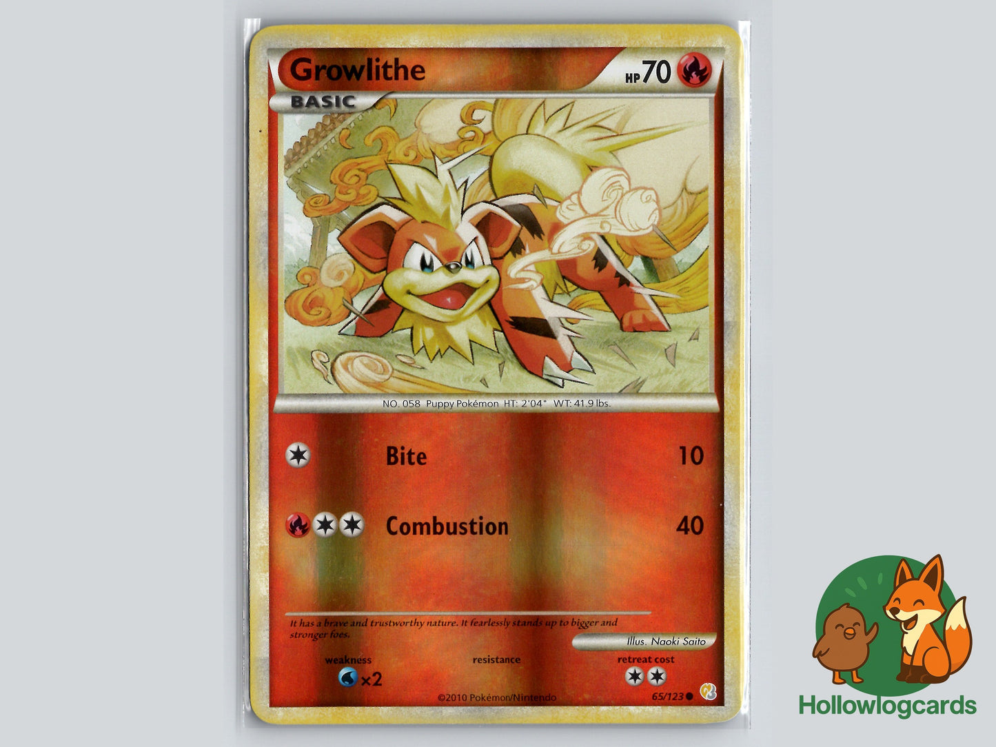 Image of Growlithe HeartGold and SoulSilver (HS) #65