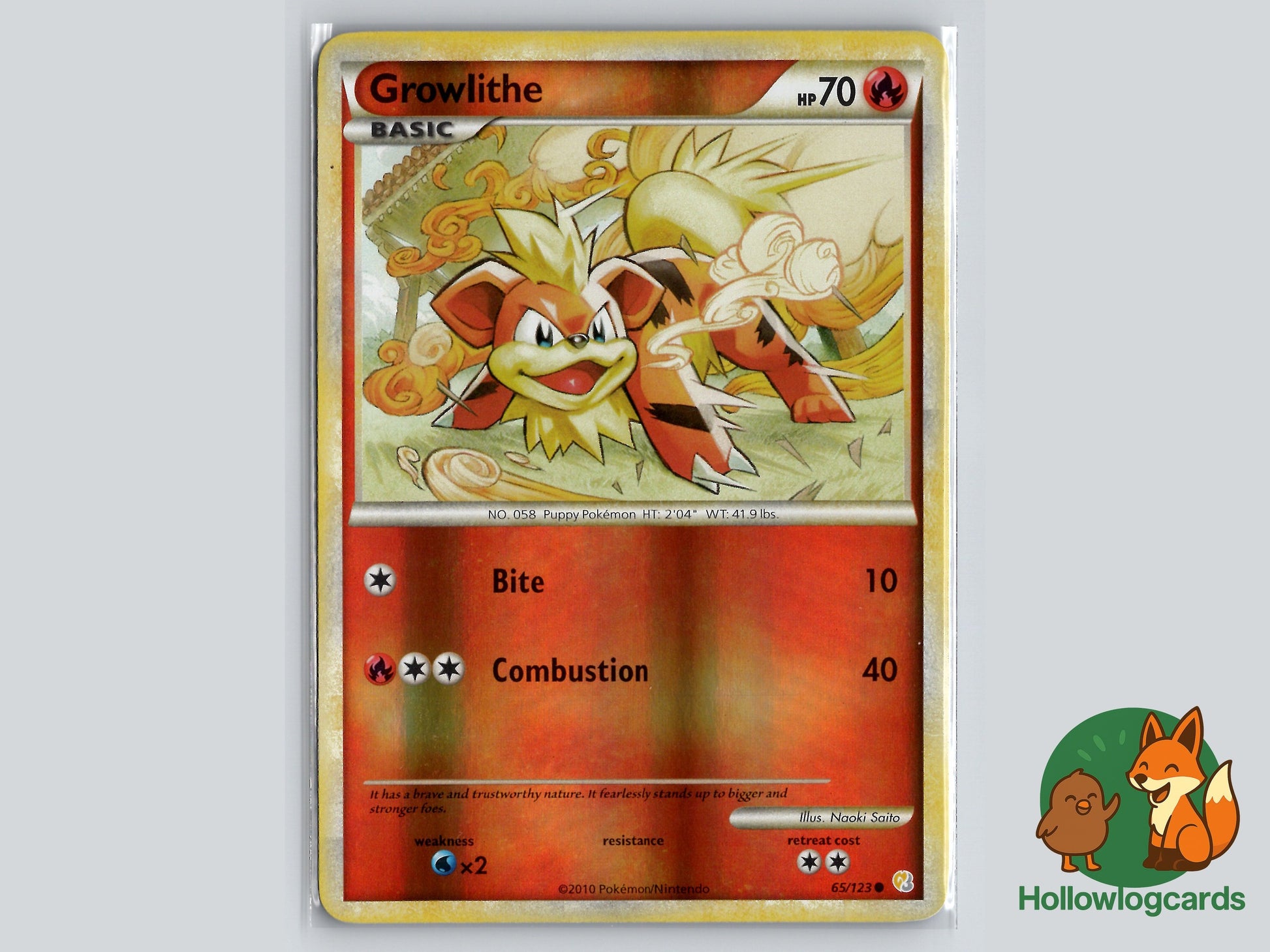 Image of Growlithe HeartGold and SoulSilver (HS) #65