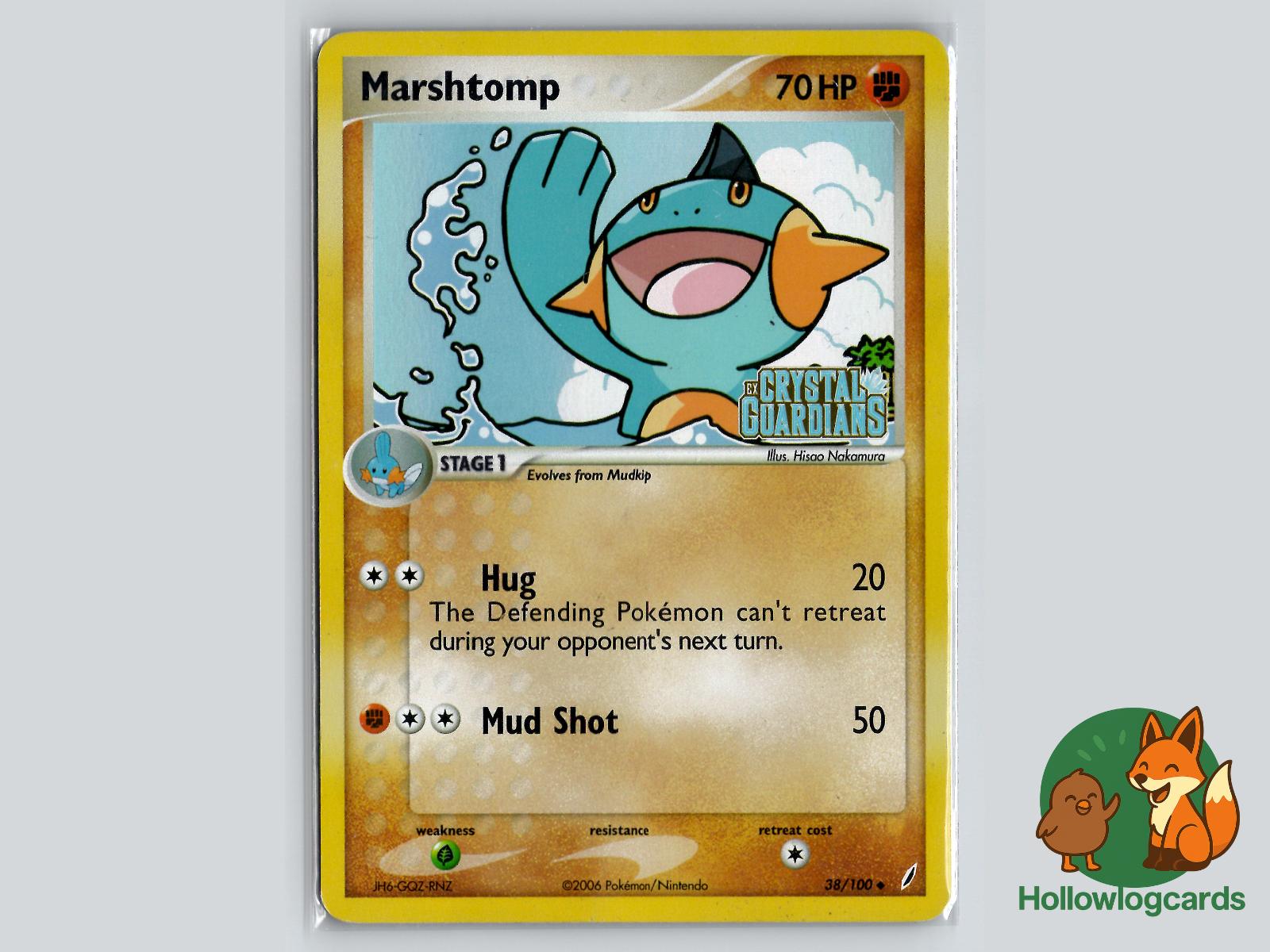 Marshtomp (38/100) - Crystal Guardians Pokémon Card