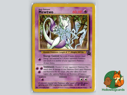 Mewtwo (12) - Wizards Black Star Promos Pokémon Card