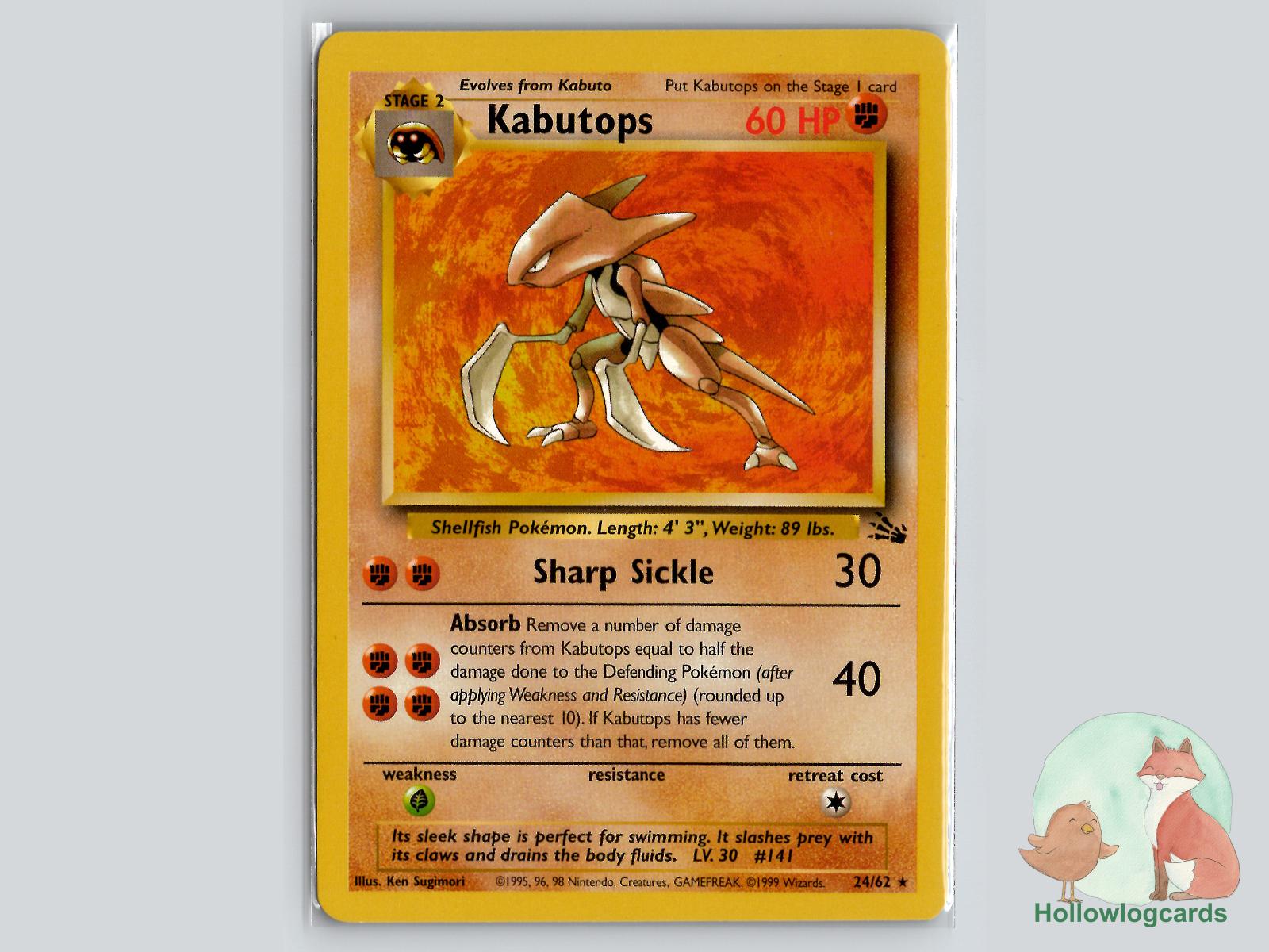 Kabutops (24/62) - Fossil Pokémon Card