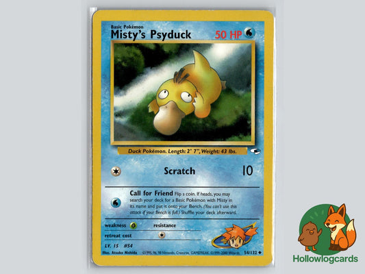 Misty's Psyduck (54/132) - Gym Heroes Pokémon Card