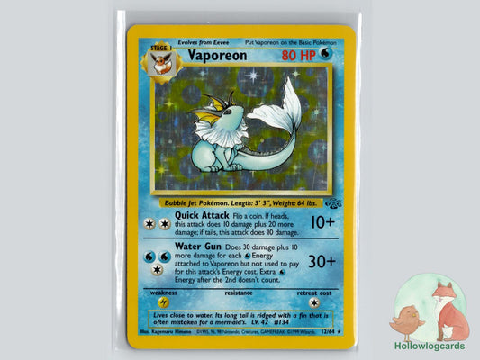 Vaporeon (12/64) - Jungle Pokémon Card