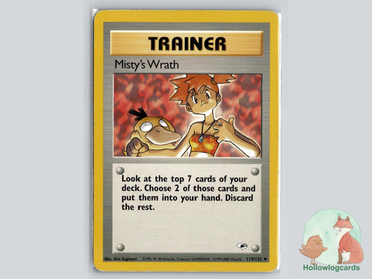 Misty's Wrath (114/132) - Gym Heroes Pokémon Card