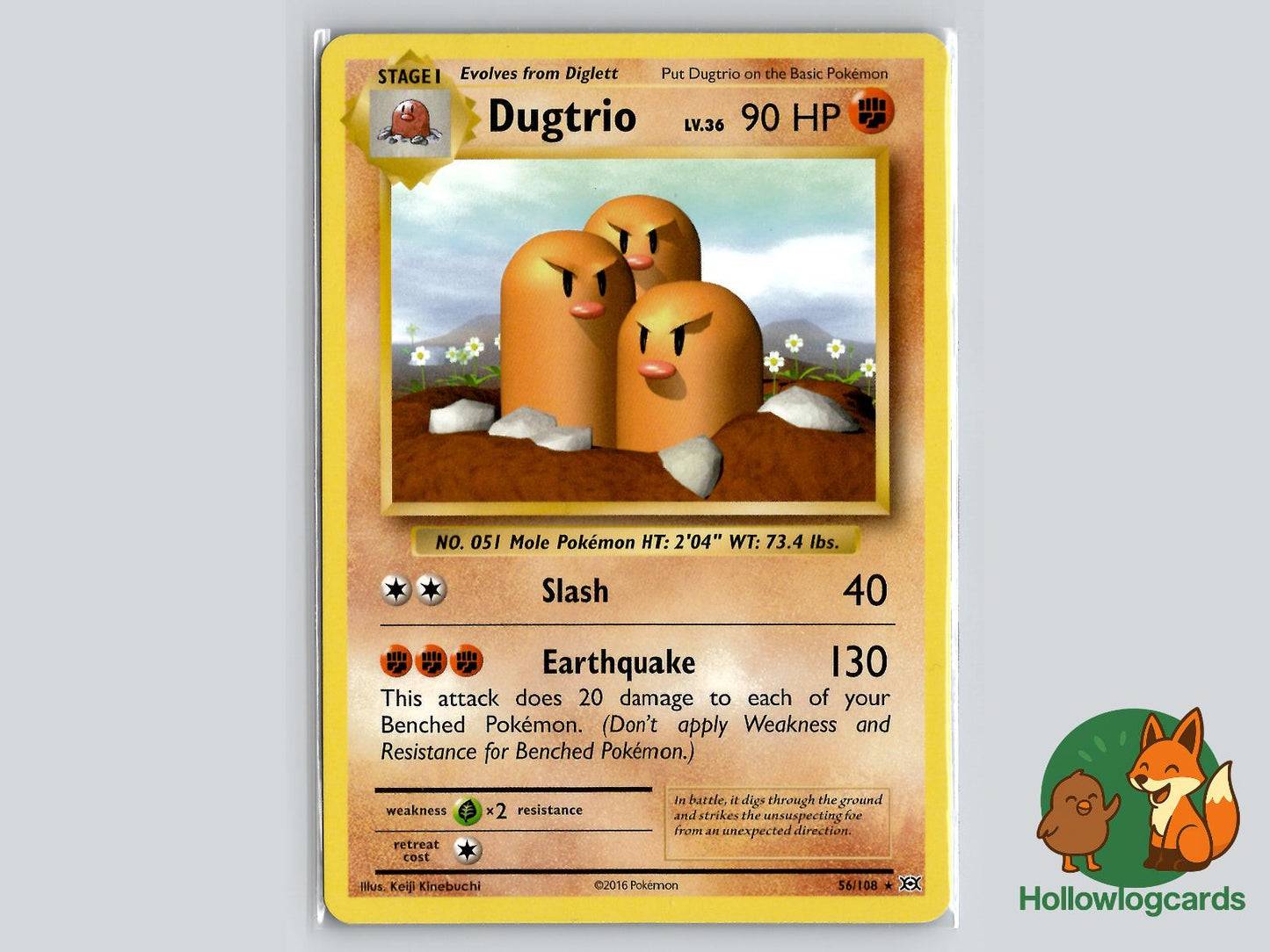 Dugtrio (56/108) - Evolutions Pokémon Card