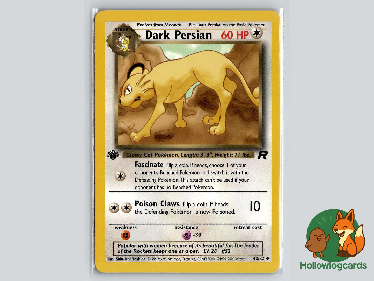 Dark Persian (42/82) - Team Rocket Pokémon Card
