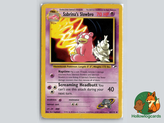 Sabrina's Slowbro (60/132) - Gym Heroes Pokémon Card