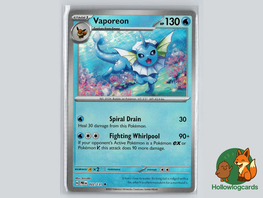 Vaporeon (022/131) - Prismatic Evolutions Pokémon Card