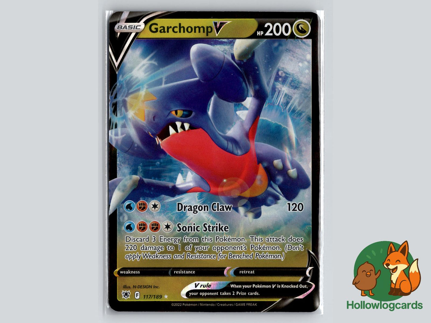 Garchomp V (117/189) - Astral Radiance Pokémon Card