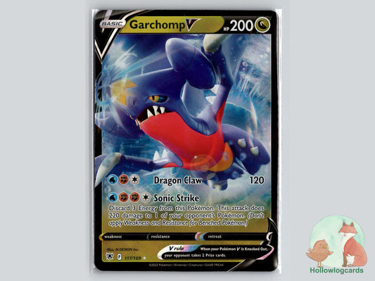 Garchomp V (117/189) - Astral Radiance Pokémon Card