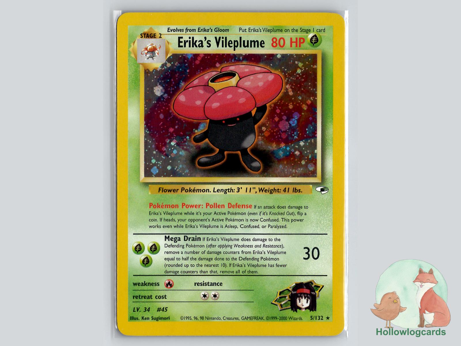 Erika's Vileplume (5/132) - Gym Heroes Pokémon Card