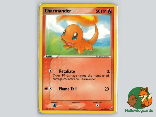 Charmander (48/100) - Crystal Guardians Pokémon Card
