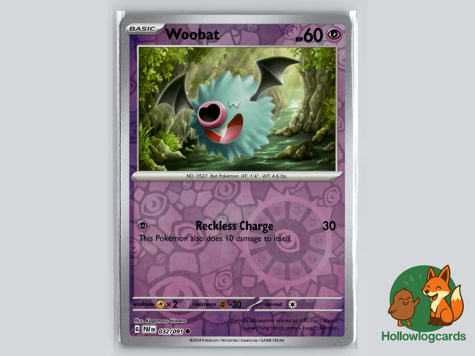 Woobat (032/091) - Paldean Fates Pokémon Card