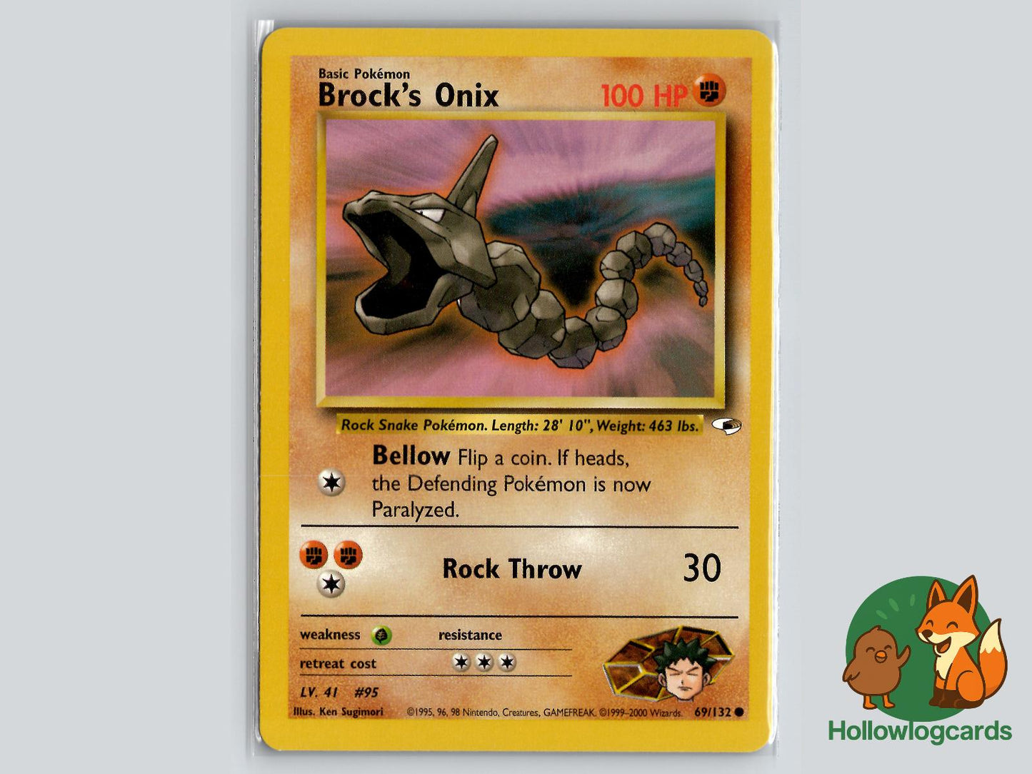 Brock's Onix (69/132) - Gym Heroes Pokémon Card