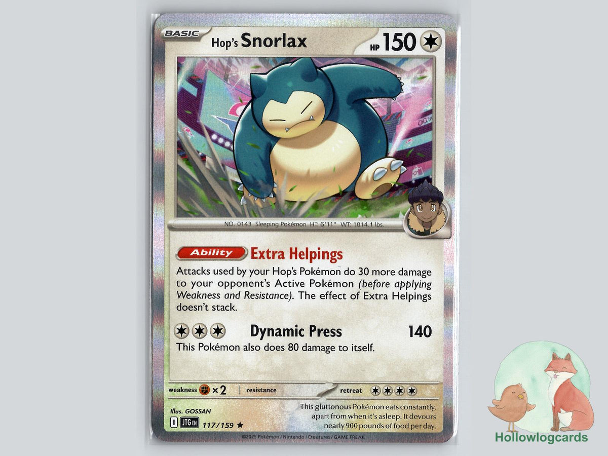 Hop's Snorlax (117/159) - Journey Together Pokémon Card