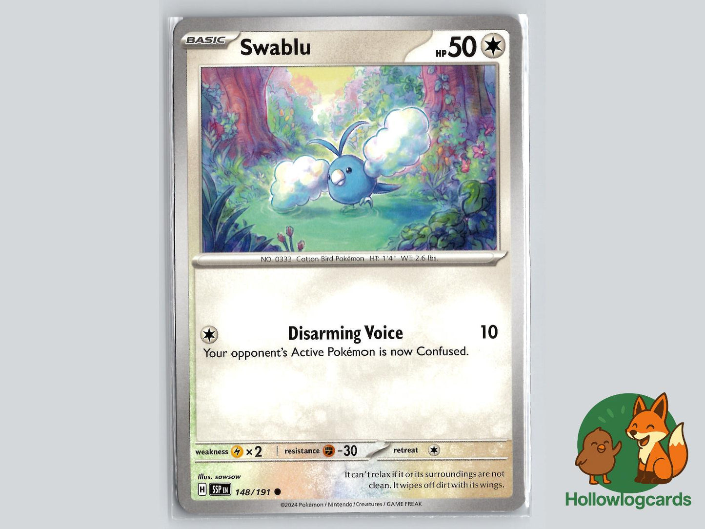 Swablu (148/191) - Surging Sparks Pokémon Card