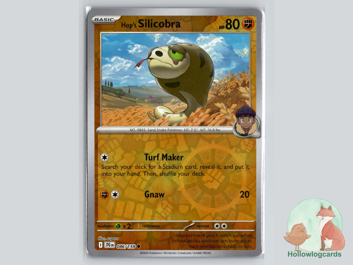 Hop's Silicobra (086/159) - Journey Together Pokémon Card