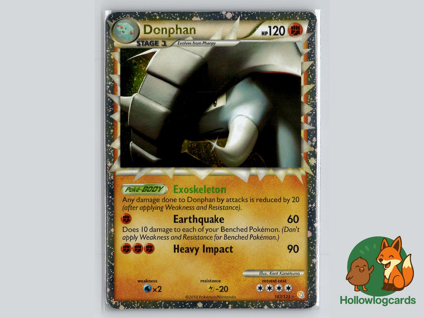 Donphan (107/123) - HeartGold & SoulSilver Pokémon Card