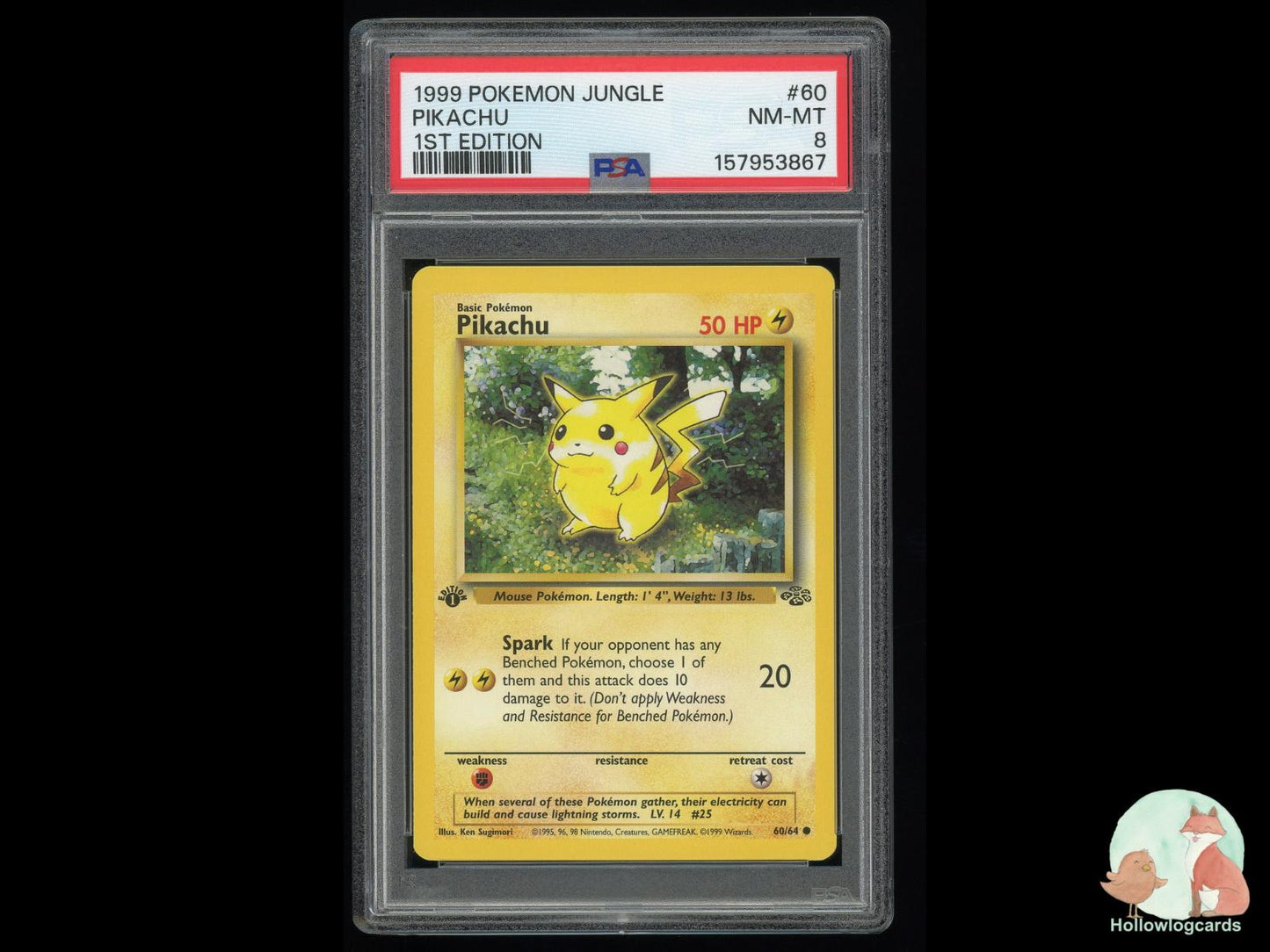 Graded Pikachu (60/64) Pokémon Card
