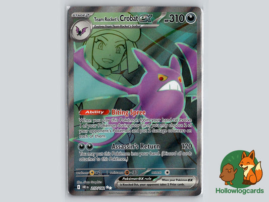 Team Rocket's Crobat ex (217/182) - Destined Rivals Pokémon Card