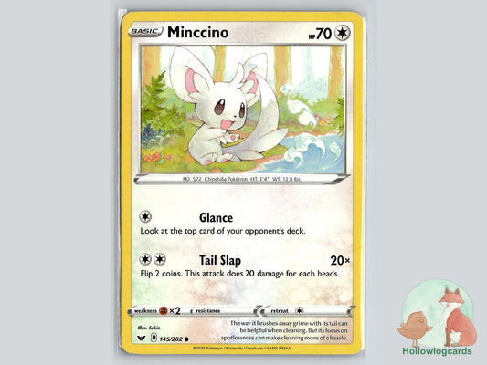 Minccino (145/202) - Sword & Shield Pokémon Card